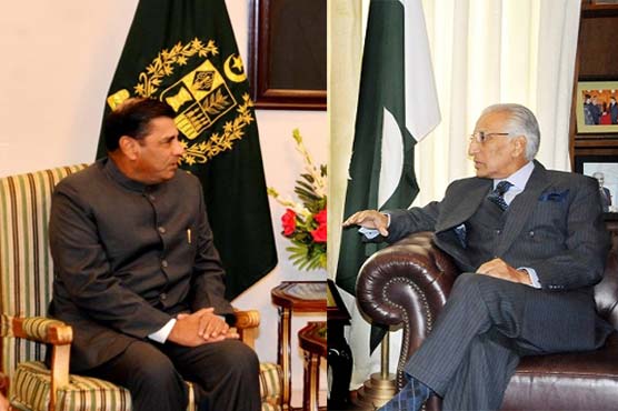 The Indian High Commissioner held a farewell meeting with Tariq Fatemi in Islamabad