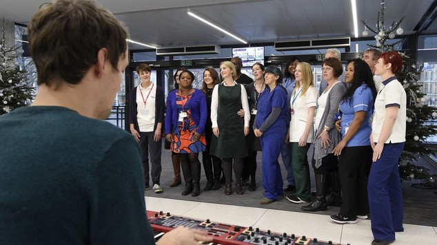 The Lewisham and Greenwich NHS Choir perform their song A Bridge Over You