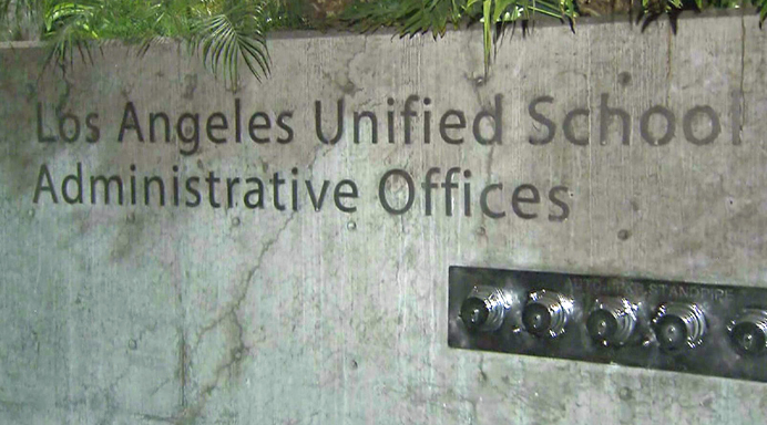 The Los Angeles Unified School District Administrative Office is seen in a file