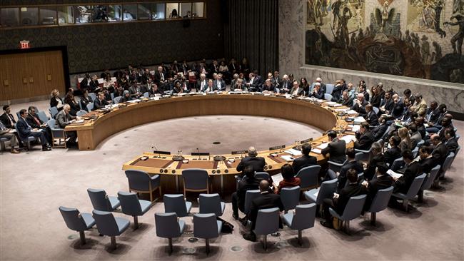 The United Nations Security Council holds a meeting on Syria at the UN headquarters in New York