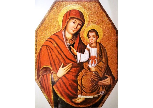 The ancient Ukrainian icon'Doors of Mercy' from the Polish city of Jaroslaw.- RV