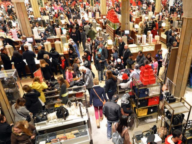 The closely watched survey said that about 151 million people shopped either in stores and  or online over the weekend. STOCK