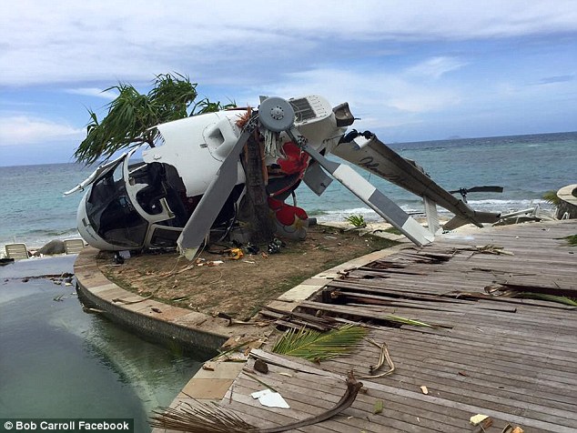 The helicopter crashed as it was trying to land at Treasure Island resort just off the west coast of Fiji on Wednesday afternoon