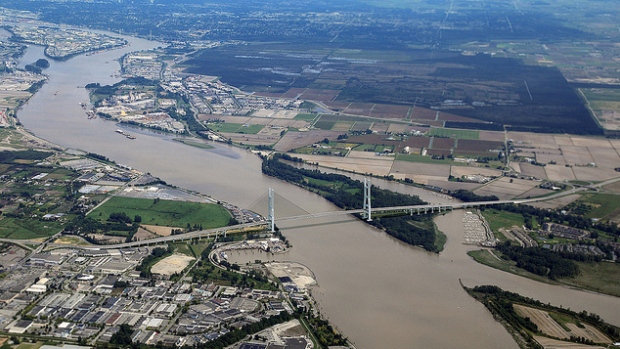 This rendering shows what the new bridge across the Fraser River could look like