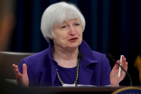 U.S. Federal Reserve Chairman Janet Yellen holds a news conference to announce raised interest rates in Washingt