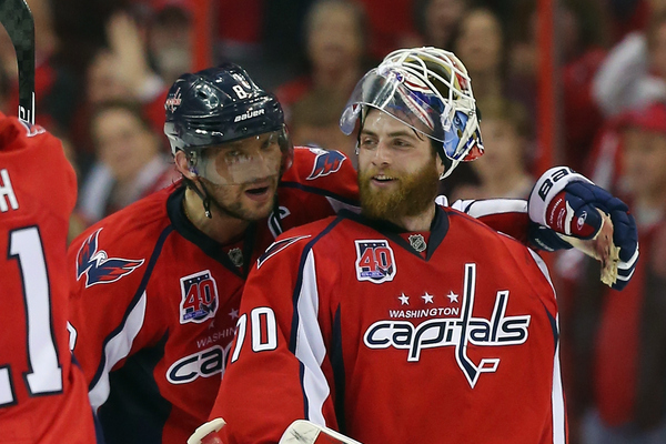 Three-time Hart Trophy winner Alex Ovechkin has love for his goalie Braden Holtby.		Bruce Bennett  Getty Images