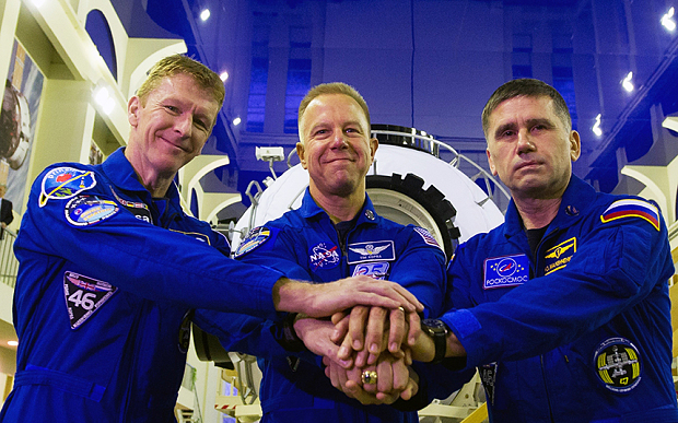 Tim Peake Tim Kopra and Yuri Malenchenko during a comprehensive training session in Russia