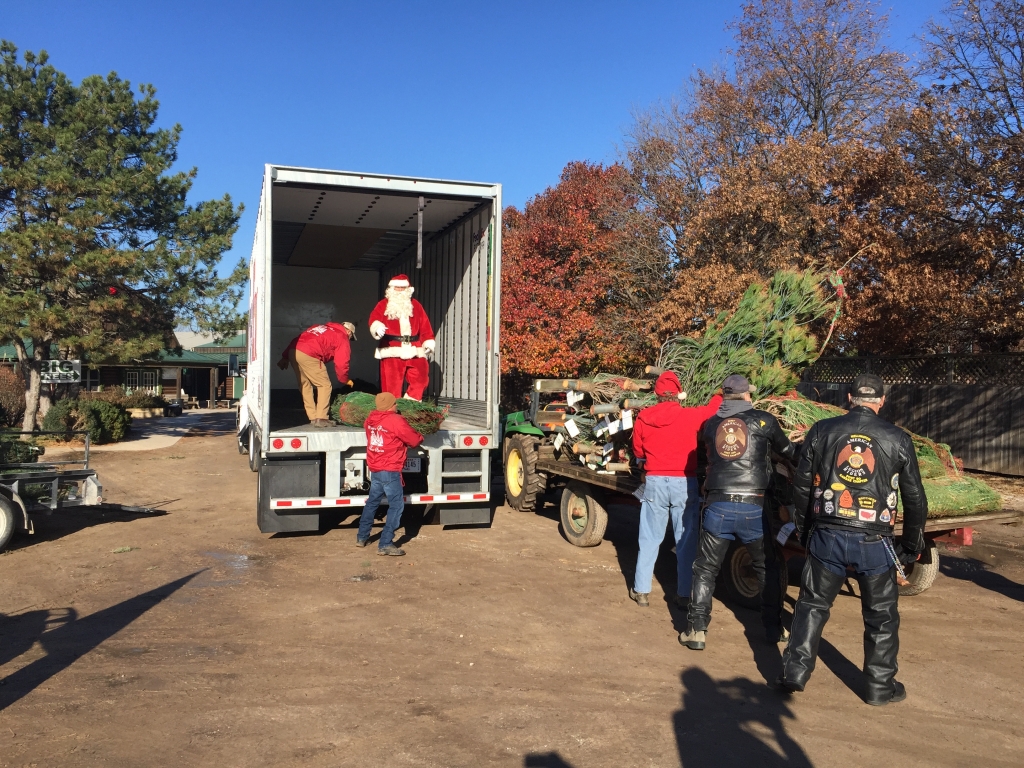 Trees for Troops made a stop at Prairie Pines Christmas Tree Farm to collect trees donated by growers for military families