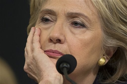 Democratic presidential candidate former Secretary of State Hillary Rodham Clinton listens while testifying on Capitol Hill in Washington before the House Benghazi Committee. Nearly five weeks after Clinton’s