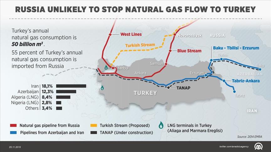 Energy debate 'Russia dependent on Turkey&#39