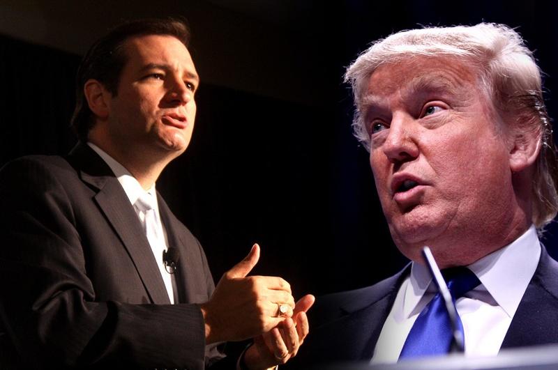 U.S. Sen. Ted Cruz left and Donald Trump