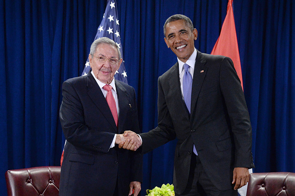 U.S. President Barack Obama Meets With President Raul Castro Of Cuba