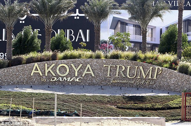 Donald Trump's name has been restored to the front of a $6billion golf complex development in Dubai two days after it was removed amid backlash against his proposal to ban Muslims from entering the U.S