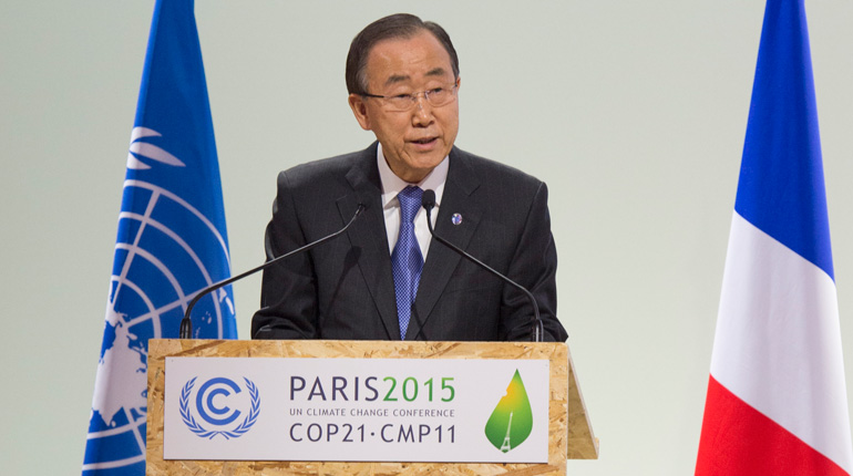 UN Secretary General Ban Ki-moon hopes to reach a climate deal on Friday