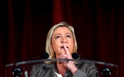 UNBOWED France’s far-right National Front leader Marine Le Pen speaks at a political rally as part of her party’s campaign. File