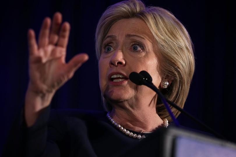 Democratic U.S. presidential candidate and former Secretary of State Hillary Clinton responds to a question about the potential use of U.S. ground troops to fight Islamic State during the Democratic presidential candidates debate at St. Anselm Colleg