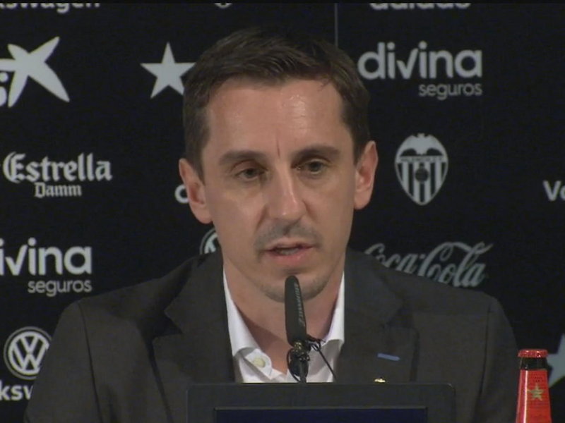 Valencia head coach Gary Neville is officially unveiled to the media