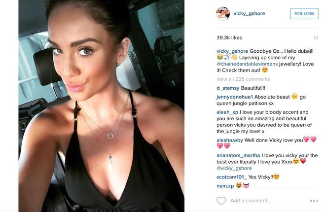 Vicky Pattison was excited to head to Dubai