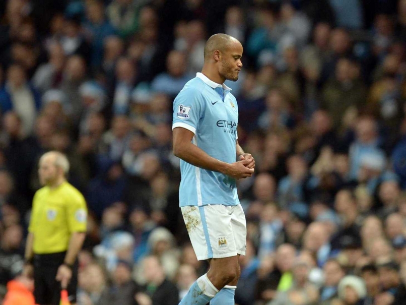 Vincent Kompany leaves the field after being substituted