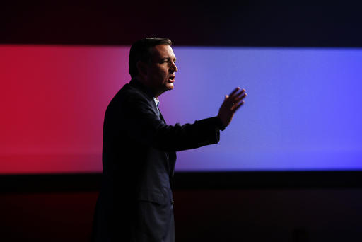 Republican presidential candidate Sen. Ted Cruz R-Texas speaks at a'Rally for Religious Liberty, Aug. 21 2015 in Des Moines Iowa