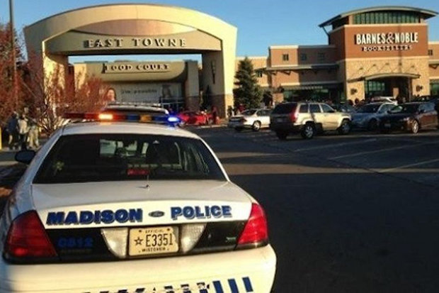 The shopping centre has been taken over by police