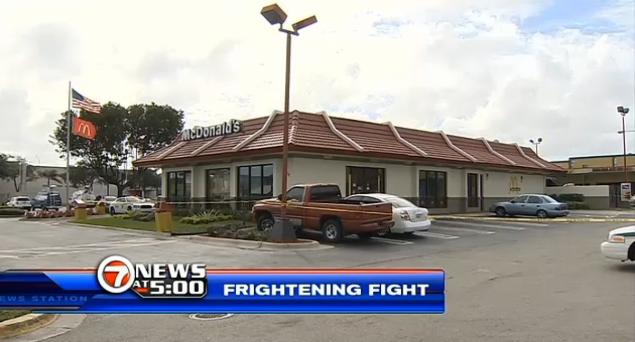 An argument at the counter of a McDonald's in Northwest Miami Dade ended in gunfire injuring one man