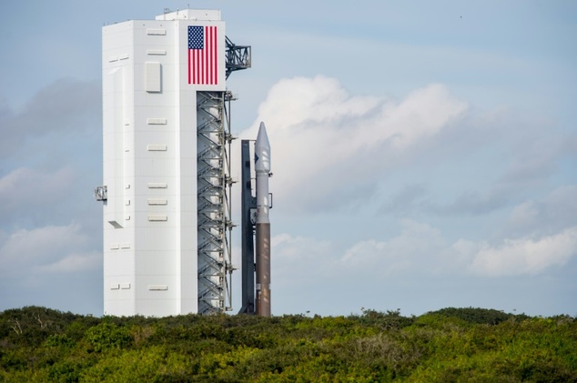 The United Launch Alliance Atlas V rocket with Orbital ATK's Cygnus spacecraft onboard