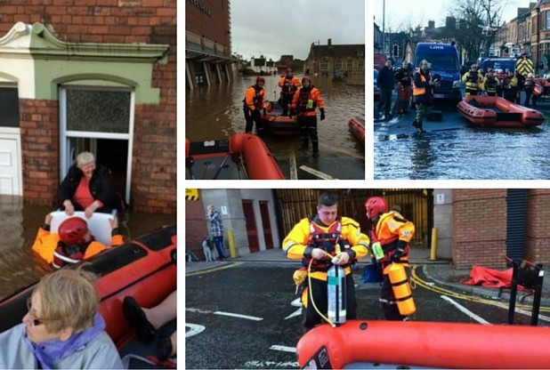 Lincolnshire emergency staff caught up in Cumbria floods