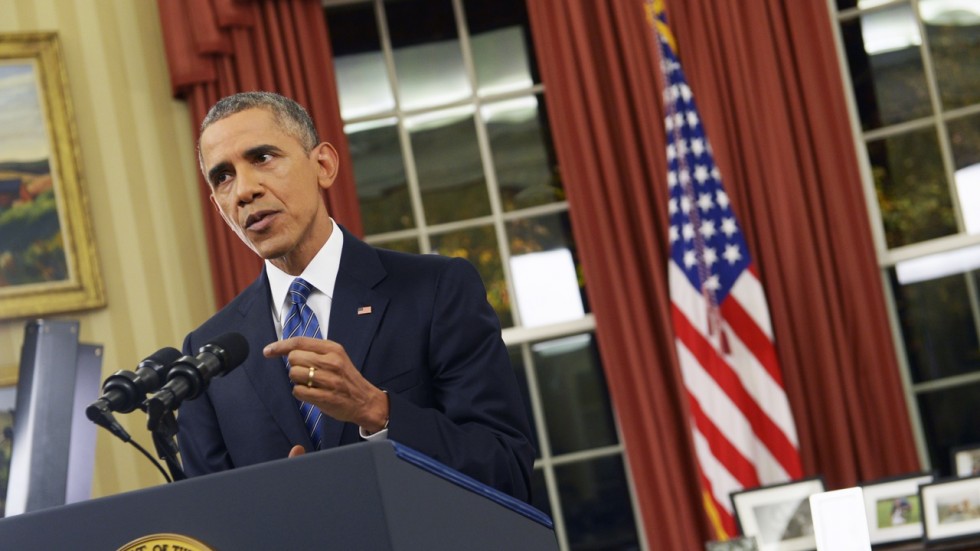 U.S. President Barack Obama delivers his address to the nation