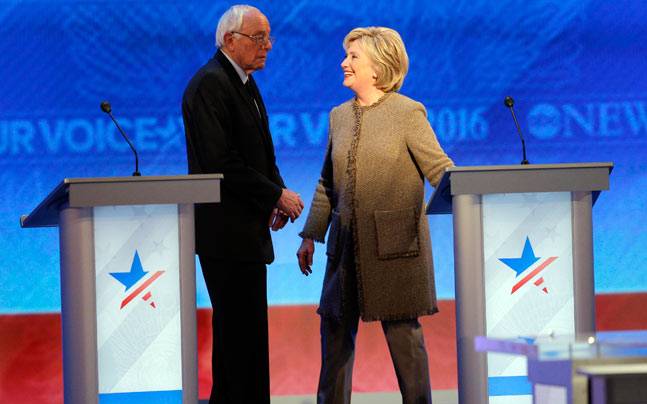 Bernie Sanders and Hillary Clinton