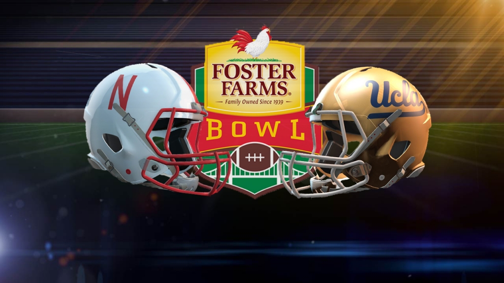 The Nebraska Football team will play UCLA in the Foster Farms Bowl on Saturday December 26th in Santa Clara California