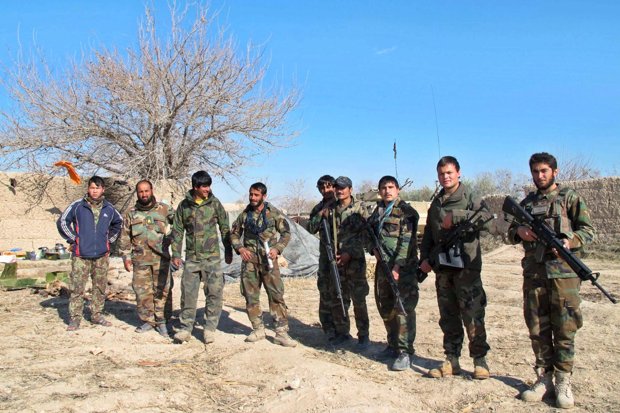 Afghan troops in Helmand province