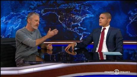 Jon Stewart explaining the Zadroga Act to “Daily Show” host Trevor Noah