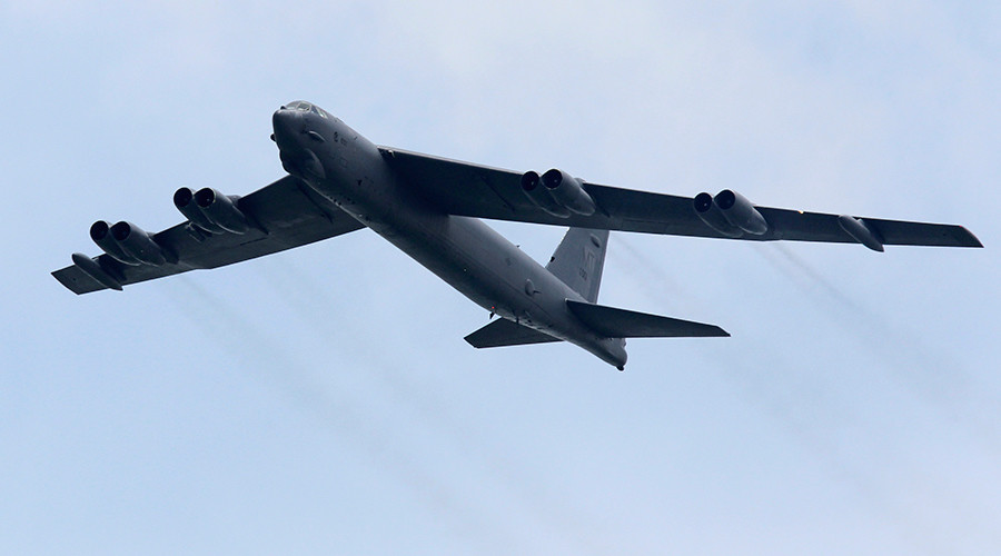 A Boeing B-52 Stratofortress strategic bomber from the United States Air Force