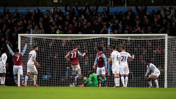 A blunder from Crystal Palace goalkeeper Wayne Hennessey gifted Aston Villa a 1-0 win