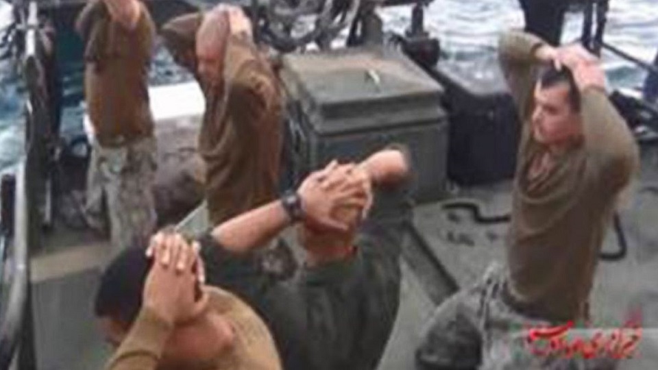 Iranian state television today released video of one of the American sailors detained Tuesday apologizing following an incursion by two U.S. Navy boats into Iranian waters- a video that a U.S. military official said was'clearly staged