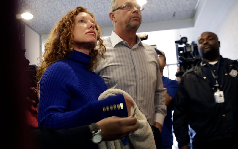 Tonya Couch left and Fred Couch parents of teenager Ethan Couch arrive at juvenile court for a hearing about their son's future Wednesday Feb. 5 2014 in Fort Worth Texas. Judge Jean Boyd again decided to give no jail time for Ethan Couch who