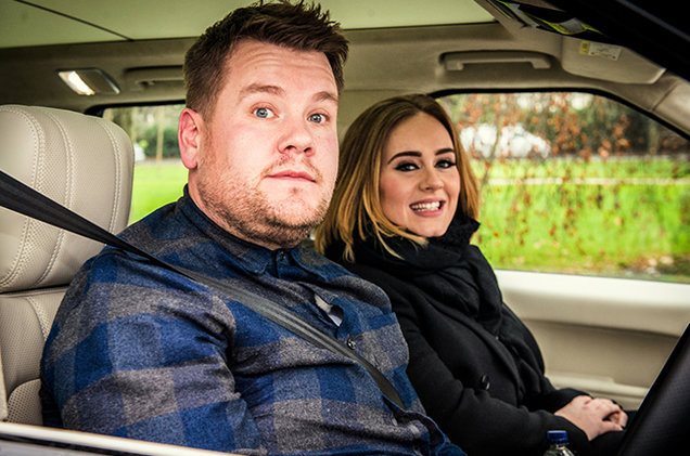 Adele joins James Corden for Carpool Karaoke on'The Late Late Show with James Corden' on January 13 2016.                  Craig Sugden  CBS Broadcasting