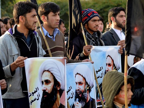 Pro-Iranian Pakistani Shiite Muslims rally against Saudi Arabia to condemn the execution of Shiite Sheikh Nimr al-Nimr Thursday Jan. 7 2016 in Islamabad Pakistan. Saudi Foreign Minister Adel al Jubeir has arrived in Pakistanâ€™s capital Islamaba