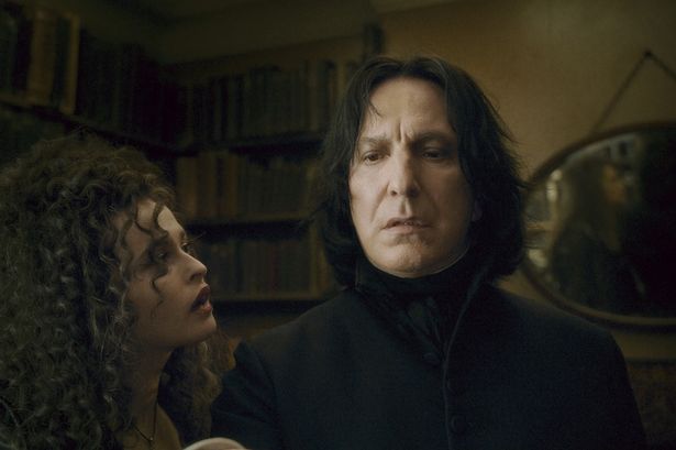 Alan Rickman stars alongside Helena Bonham Carter in Harry Potter