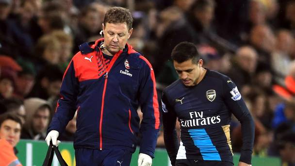 Alexis Sanchez right missed Arsenal's entire festive fixture list