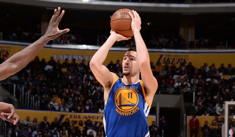 Warriors Crush Lakers        Klay Thompson Scores Game High 36 Points