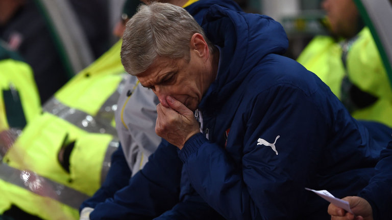 Arsene Wenger was targeted by some supporters at Stoke last season