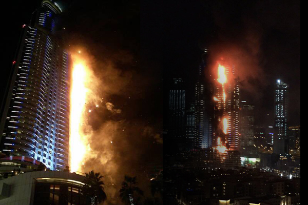 WATCH: Massive hotel fire in Dubai