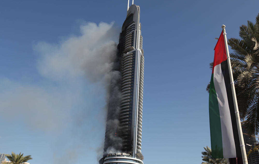 Dubai New Year's Eve hotel blaze'like film