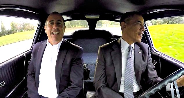 President Barack Obama was the guest in the seaso opener Jerry Seinfeld's program'Comedians In Cars Getting Coffee. Image Courtesy of Crackle