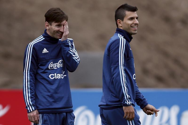 Barcelona forward Lionel Messi and Manchester City striker Sergio Aguero are Argentina teammates