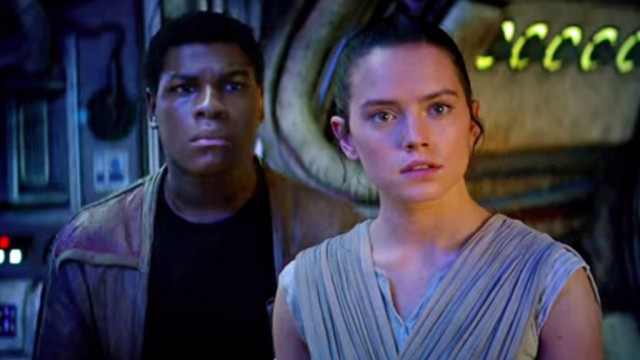 John Boyega and Daisy Ridley in'Star Wars The Force Awakens