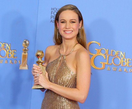 Brie Larson at the 2016 Golden Globe Awards in Beverly Hills Calif