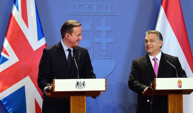 HUNGARY-BRITAIN-ORBAN-CAMERON